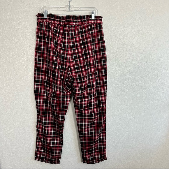 Almost Famous High Waisted Red Black Plaid Paperbag Pants 90’s Style Womens XL - Picture 6 of 9
